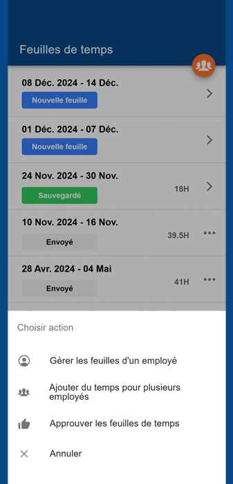 Actions superviseur